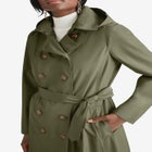 Double Breasted Long Trench Raincoat image number null