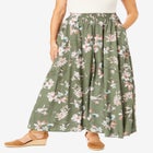 Pull-On Elastic Waist Soft Maxi Skirt image number null