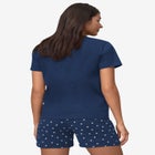 Stretch Cotton Spandex Jersey 2-Piece Short And Tee Sleep Set image number null