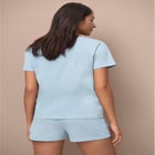 Stretch Cotton Spandex Jersey 2-Piece Short And Tee Sleep Set image number 1