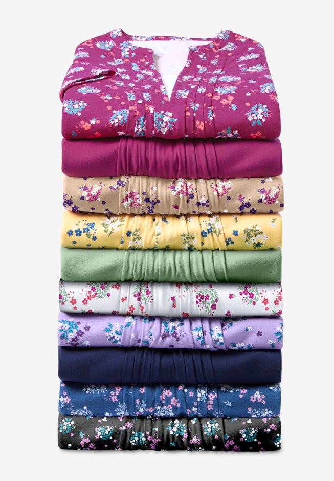 7-Day Layer-Look Elbow-Sleeve Tee image number 4