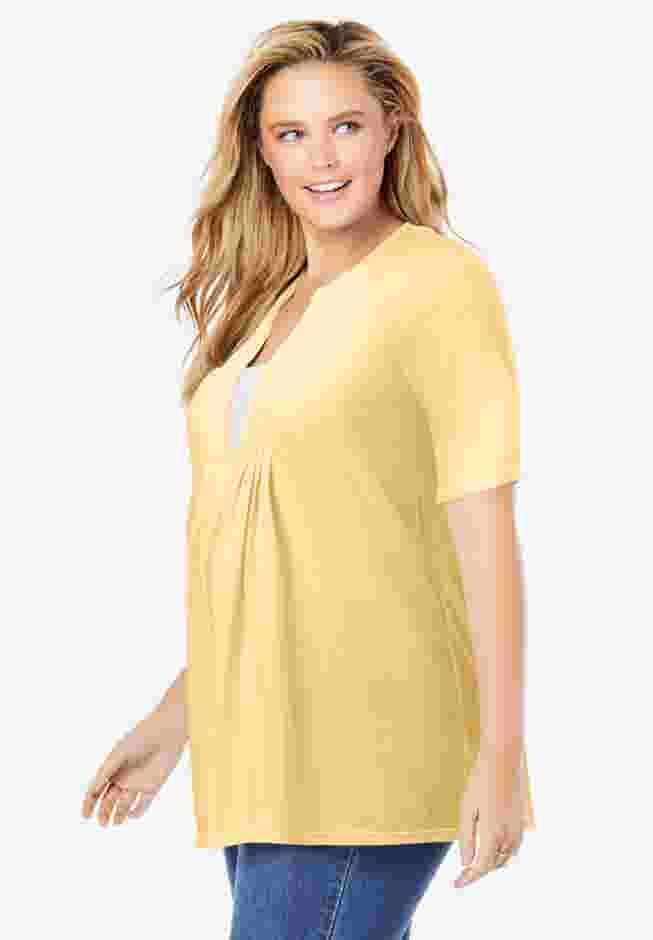 7-Day Layer-Look Elbow-Sleeve Tee image number 2