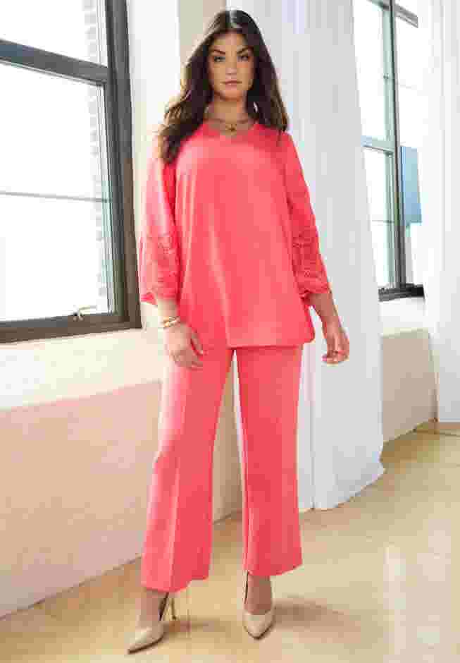 Eyelet Georgette Tunic image number 3
