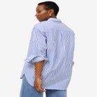 Button-Front Relaxed Cotton Shirt image number null
