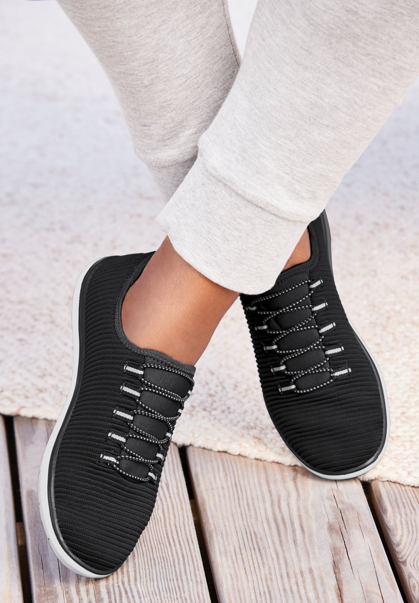 The CV Sport Ariya Textured Knit Slip On Sneaker image number 0