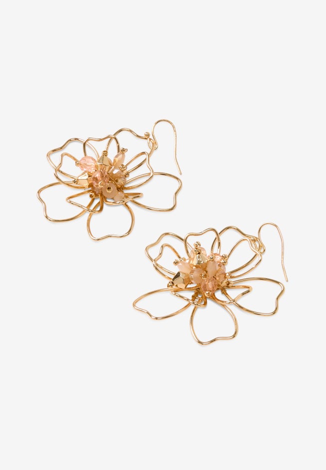 Floral Beaded Earrings image number 1