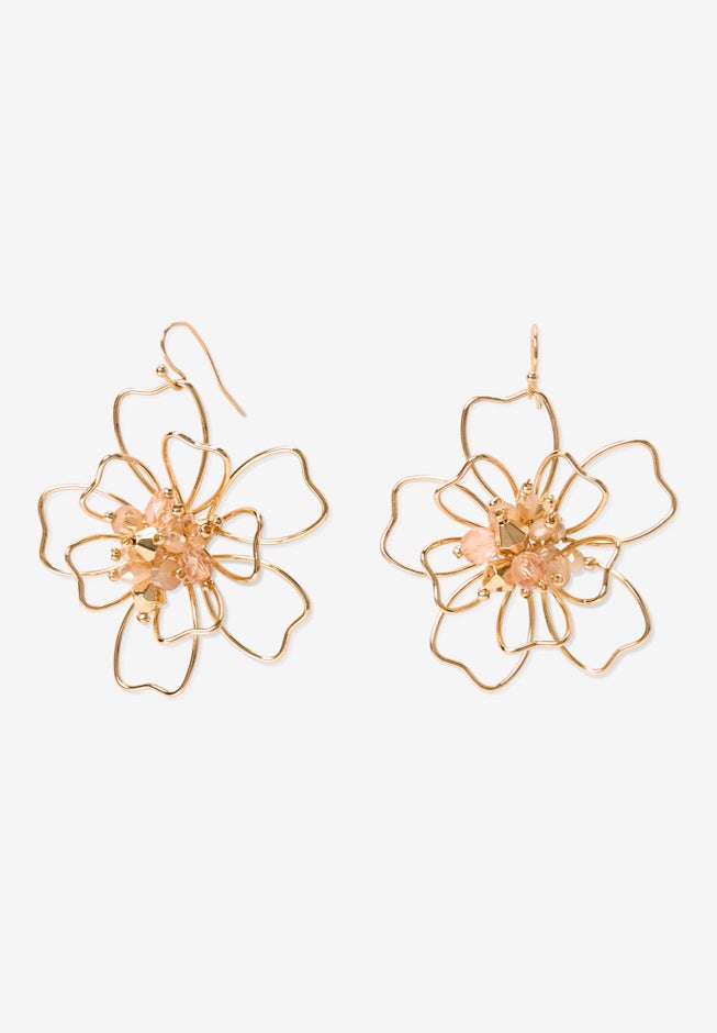 Floral Beaded Earrings image number 0