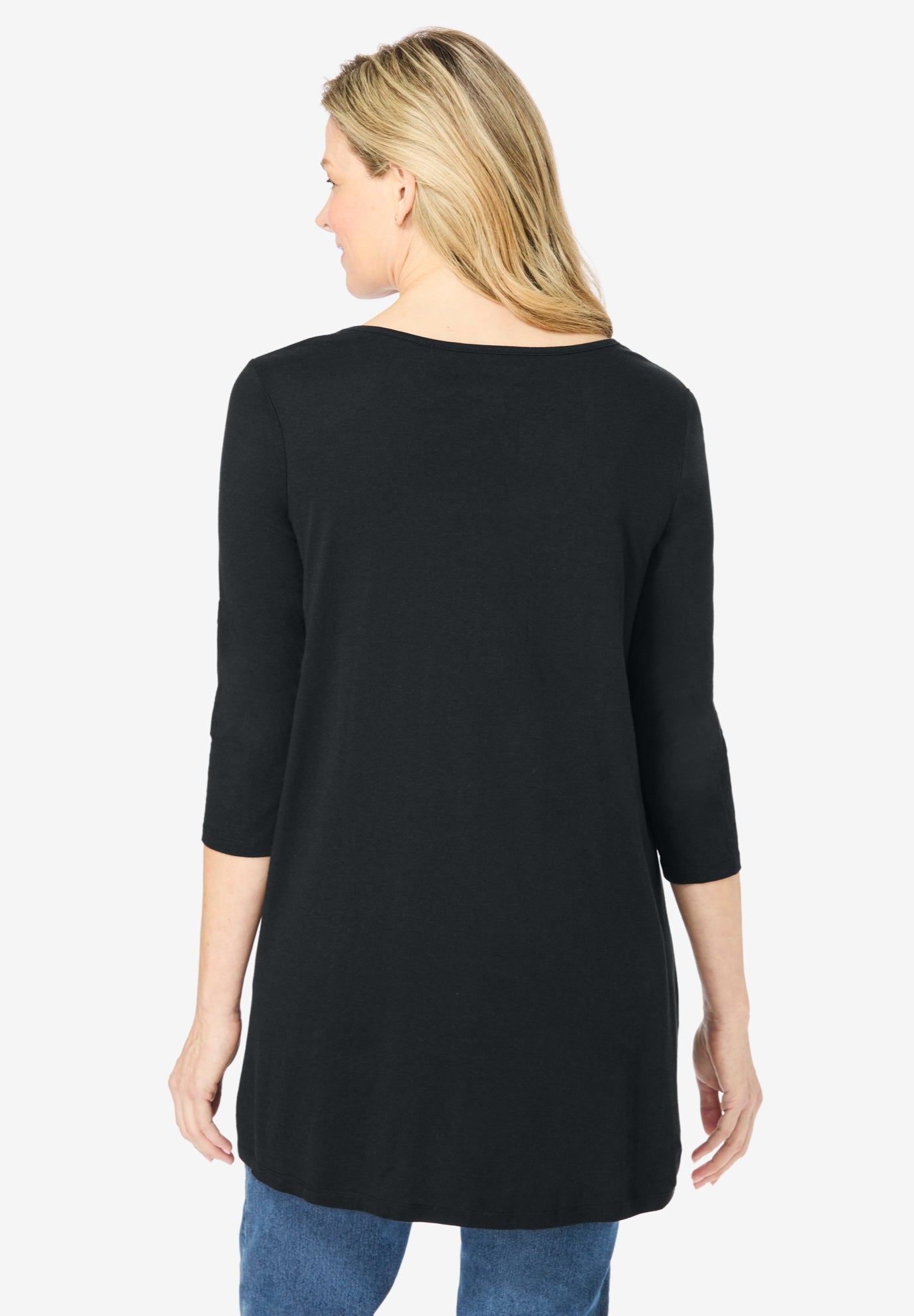 V-Neck Pintucked Tunic image number 1