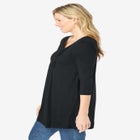 V-Neck Pintucked Tunic image number null