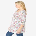 V-Neck Pintucked Tunic image number null