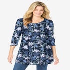 V-Neck Pintucked Tunic image number null