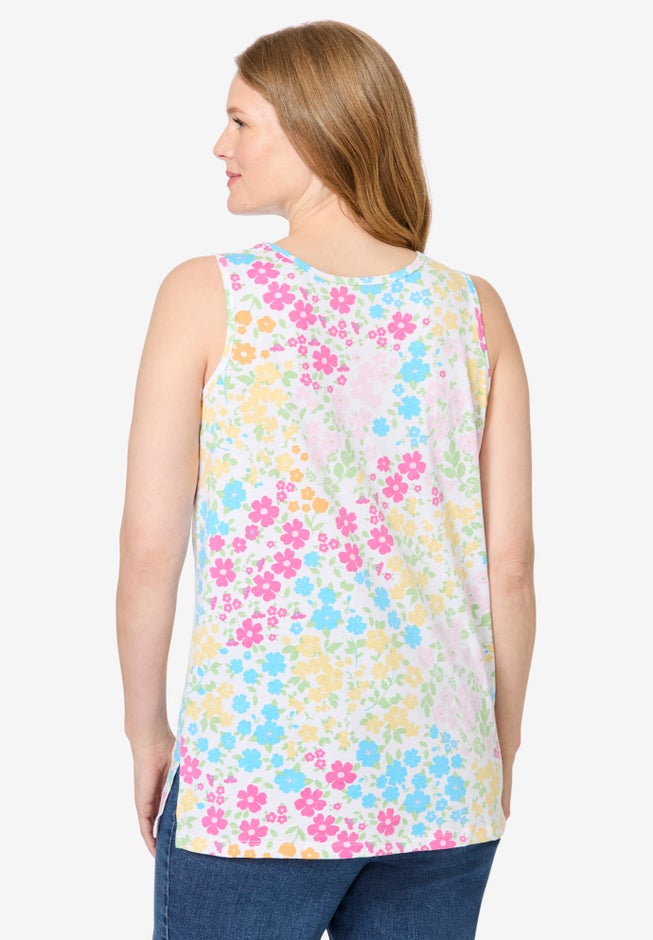 Perfect Printed Scoopneck Tank image number 1