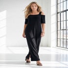 Plus Size Cold Shoulder Maxi Dress image number null
