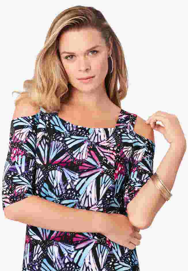 Ultrasmooth Cold Shoulder Maxi Dress image number 1