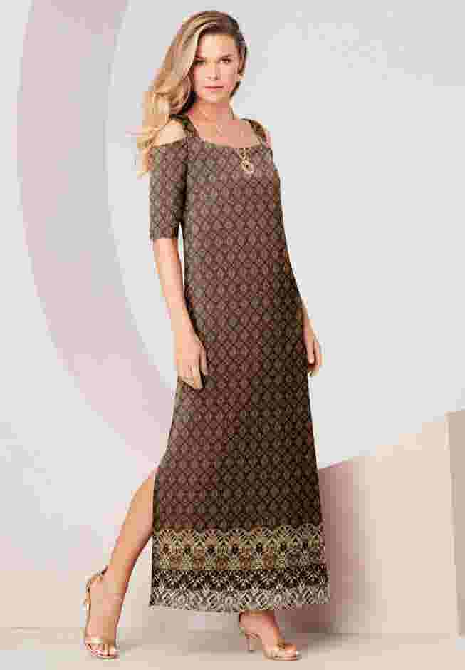 Ultrasmooth Cold Shoulder Maxi Dress image number 3