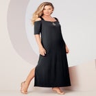 Plus Size Cold Shoulder Maxi Dress image number null