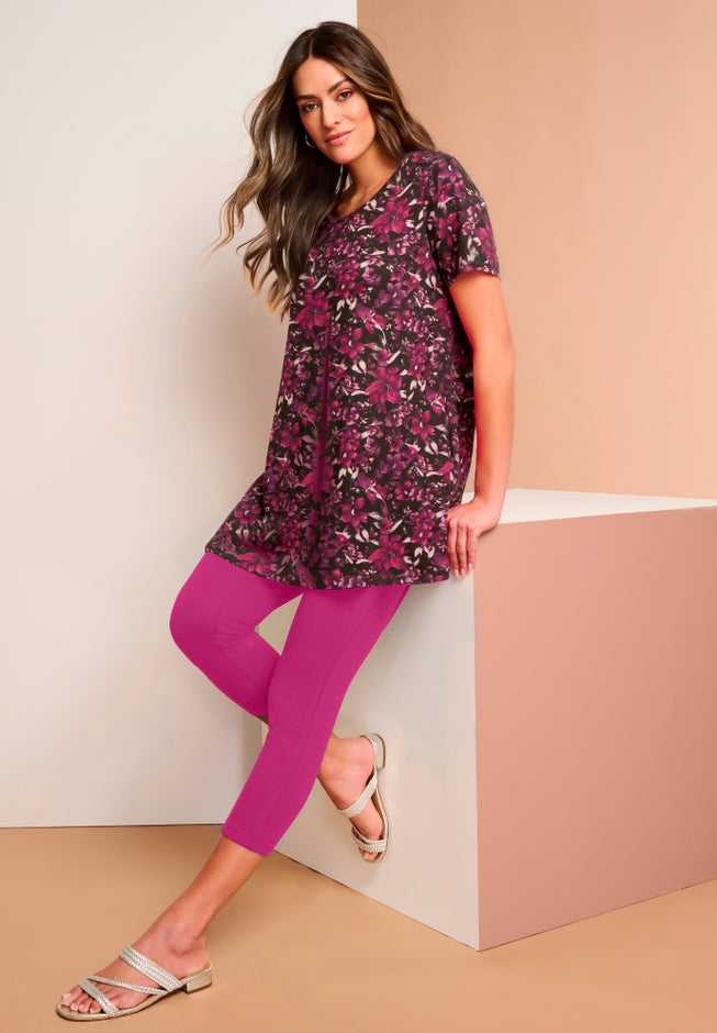 Plus Size Cotton Ultimate Scoopneck Swing Tunic image number 6