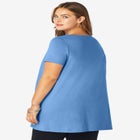 Plus Size Cotton Ultimate Scoopneck Swing Tunic image number null