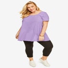 Plus Size Cotton Ultimate Scoopneck Swing Tunic image number null