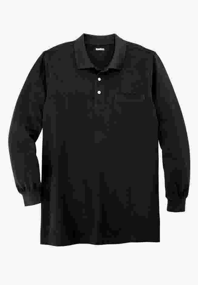 Longer-Length Long Sleeve Shrink-Less™ Cotton Polo image number 0
