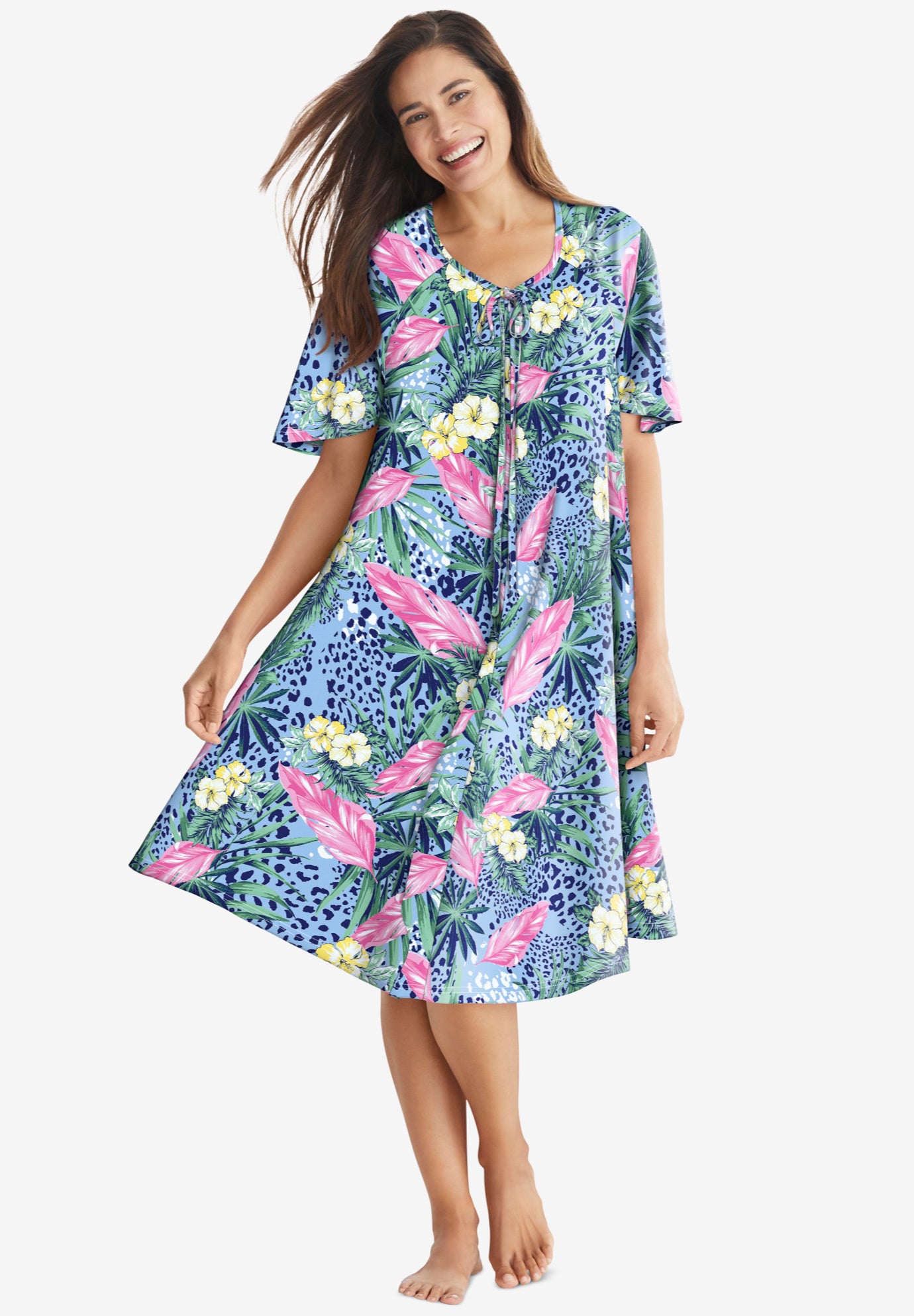 Short Sweeping Printed Lounger image number 0