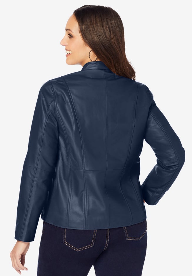 Zip Front Leather Jacket image number 2