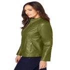 Zip Front Leather Jacket image number null