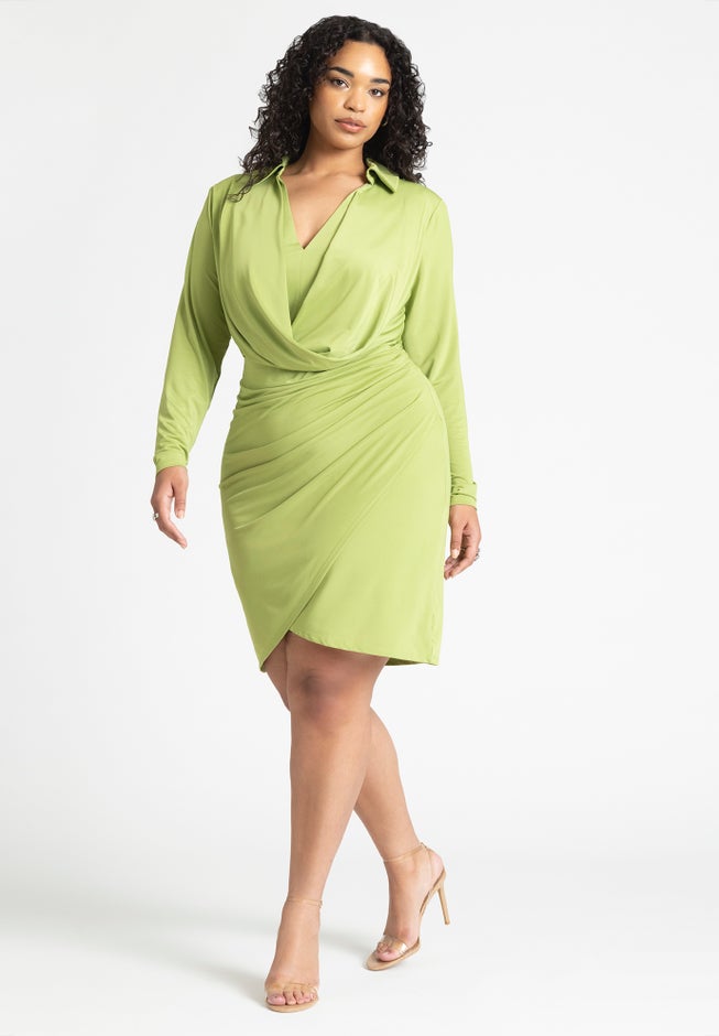 Strong Shoulder Mini Dress image number null