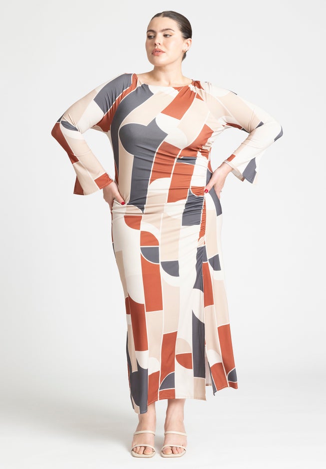 Relaxed Knit Maxi Dress image number null