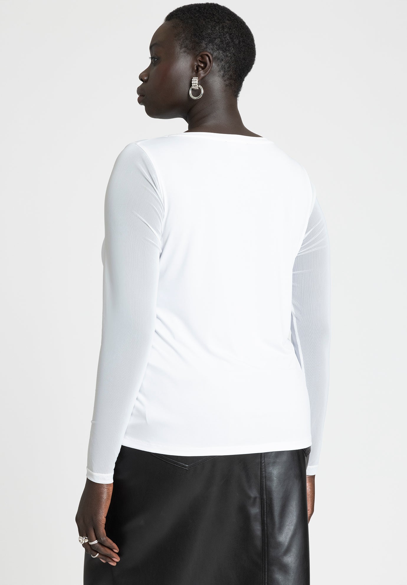 Sheer Sleeve Tee image number 2