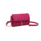 Chevron Quilted Bag With Clasp Detail image number null