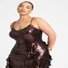 Sequin Dress With Ruffle image number null