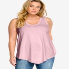V-Neck Pointed Front A-Line Tank Top image number 0