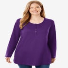 Perfect Long-Sleeve Henley Tee image number null