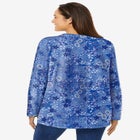 Perfect Printed Long-Sleeve Crewneck Tee image number null