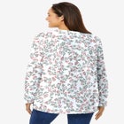 Perfect Printed Long-Sleeve Crewneck Tee image number null