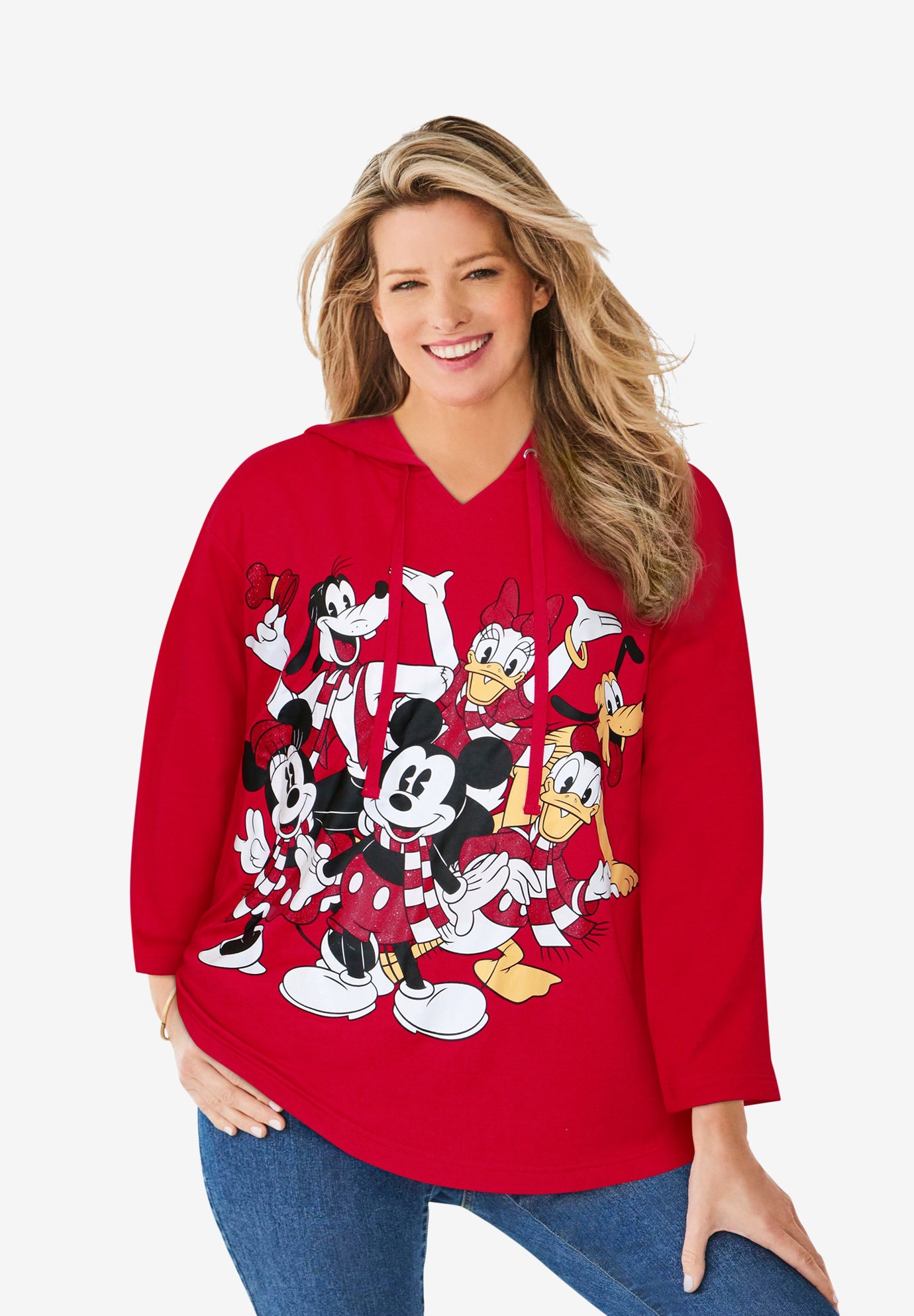Disney Group Christmas Hooded Sweatshirt image number 0