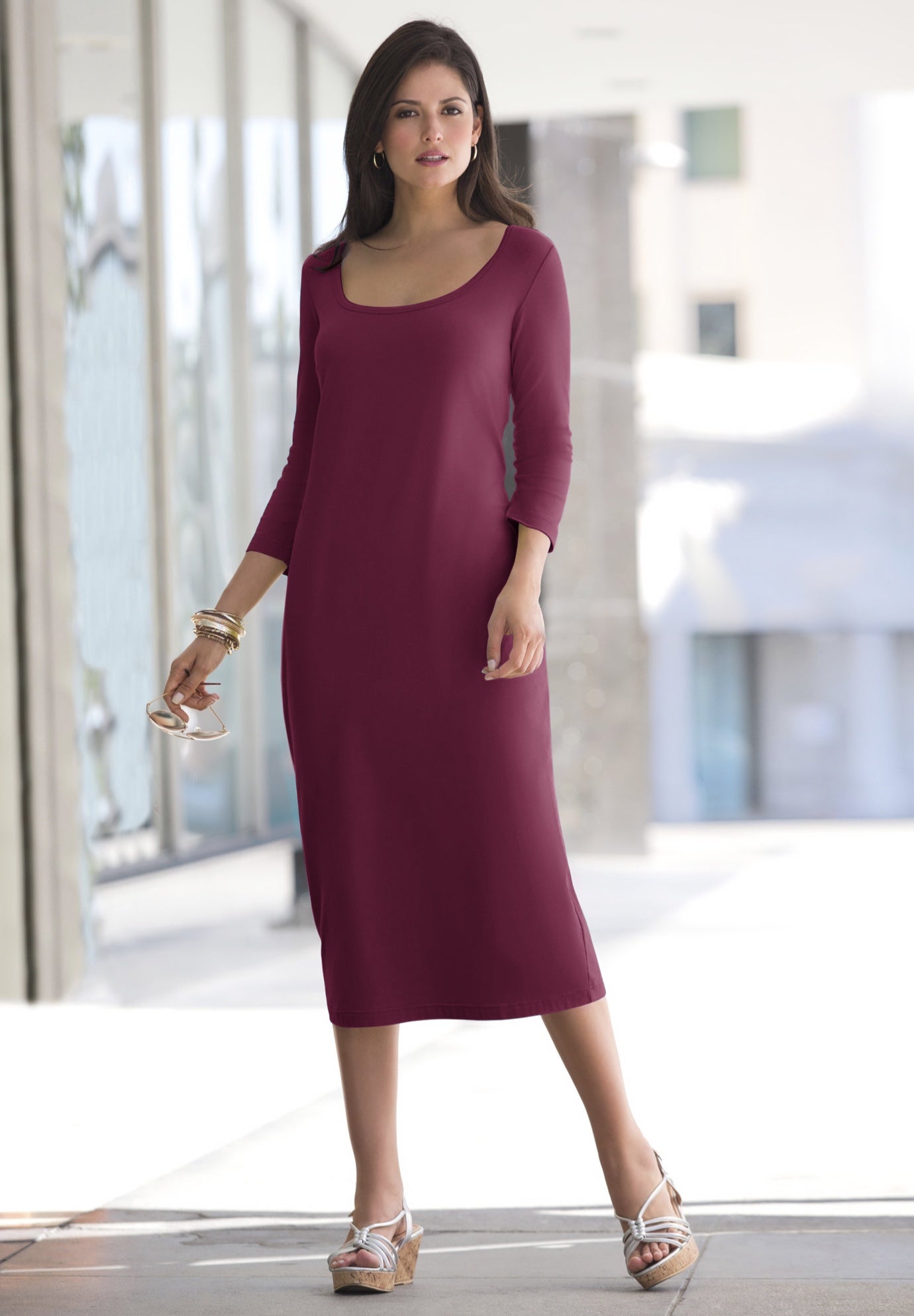 Stretch Cotton T-Shirt Dress image number 0