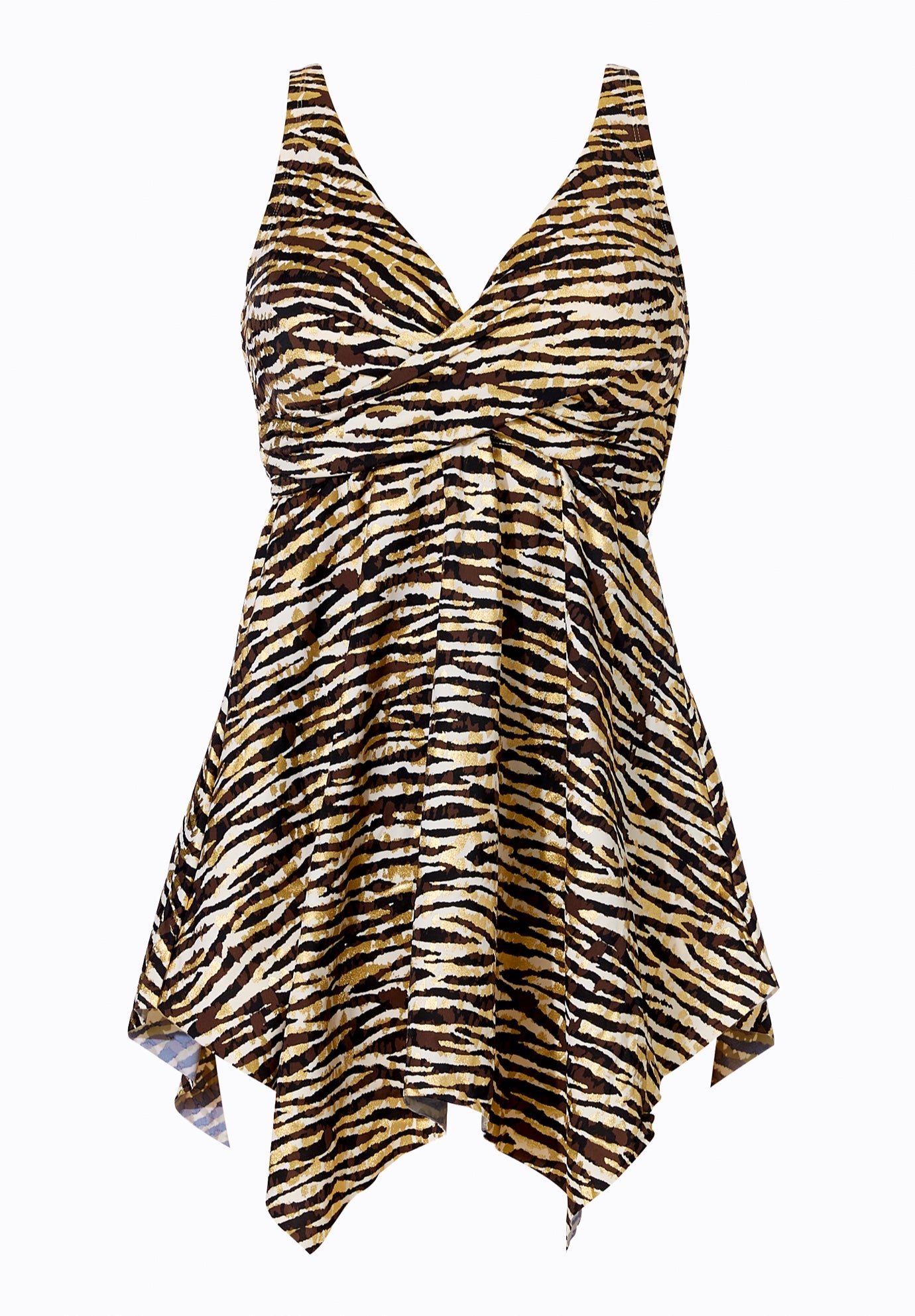 Handkerchief-Hem Two-Piece Swim Dress image number 4