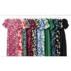 Stretch Knit Fit And Flare Elbow-Length Sleeve Tie-Back Maxi Dress image number null