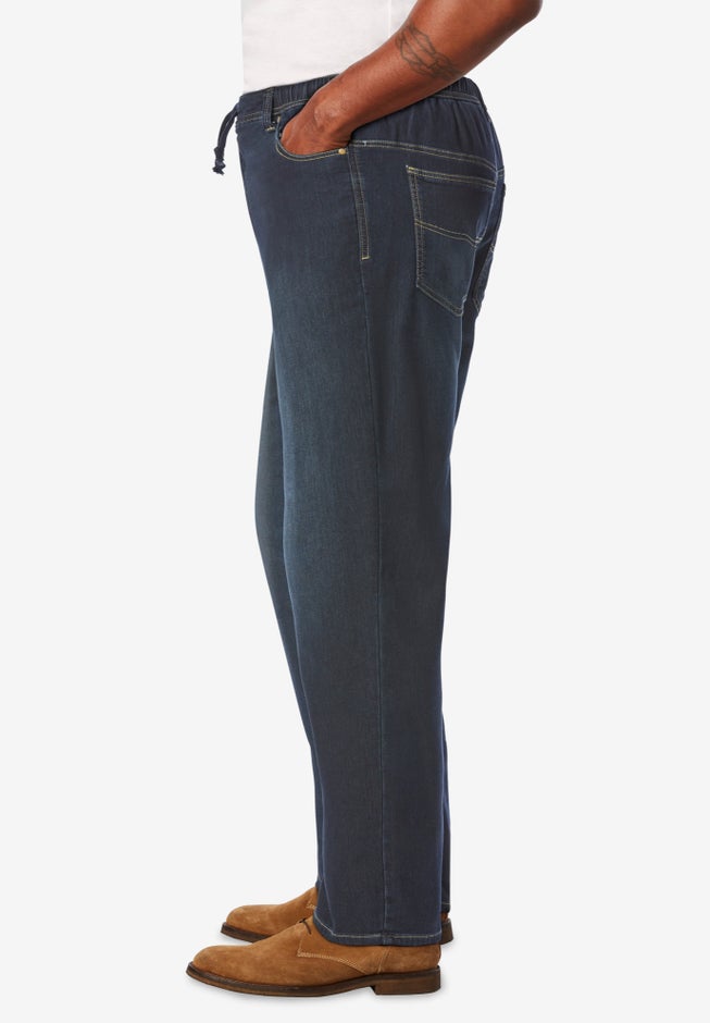 5-Pocket Relaxed Fit Denim Look Sweatpants image number 1