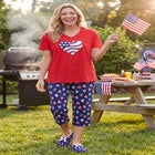 2-Piece Capri Cotton PJ Set image number null
