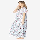 Long Floral Print Cotton Gown image number 2