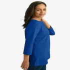 Stretch Cotton Notch Neck Tunic image number null