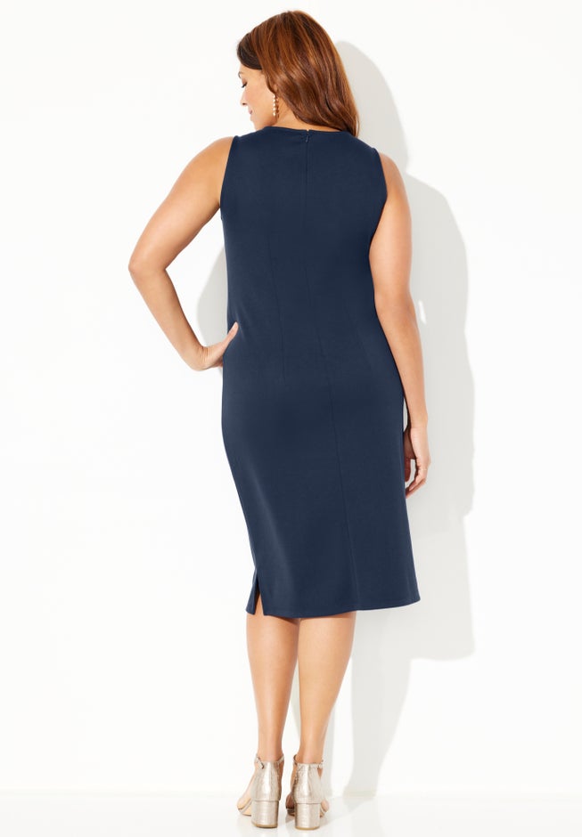 Ponte Sleeveless Shift Dress image number 1