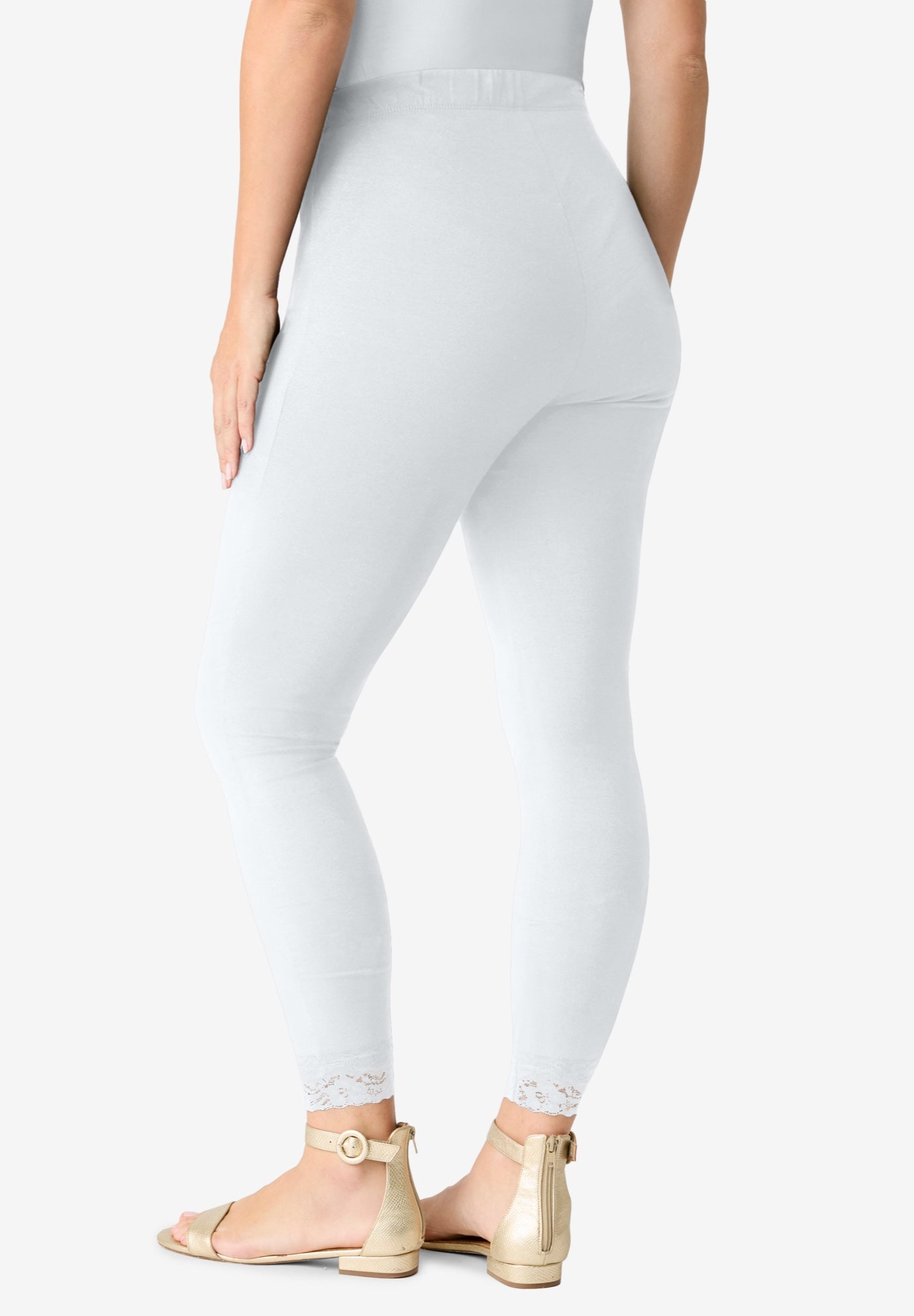 Lace Trim Essential Stretch Legging image number 1