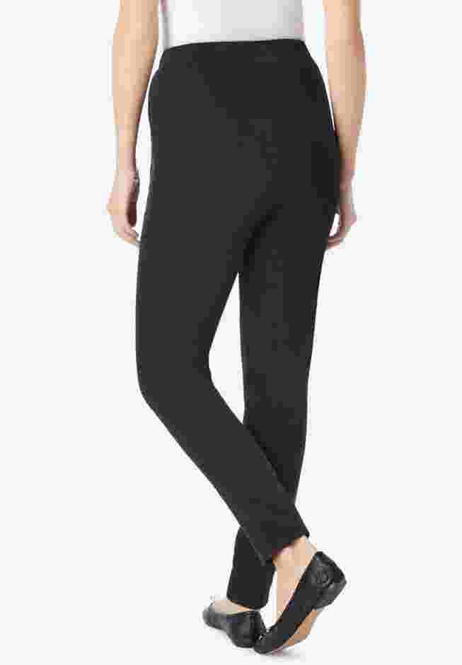 Pull-On Elastic-Waist Stretch Fineline Denim Jeans image number 1