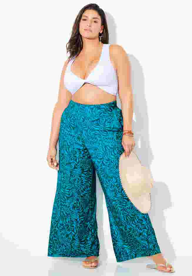 Pack N' Go Wrinkle-Resistant Cover Up Wide Leg Pant image number 4