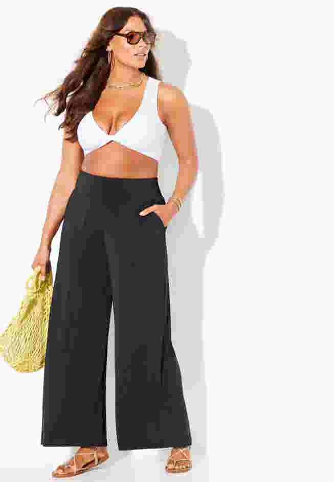 Pack N' Go Wrinkle-Resistant Cover Up Wide Leg Pant image number 5