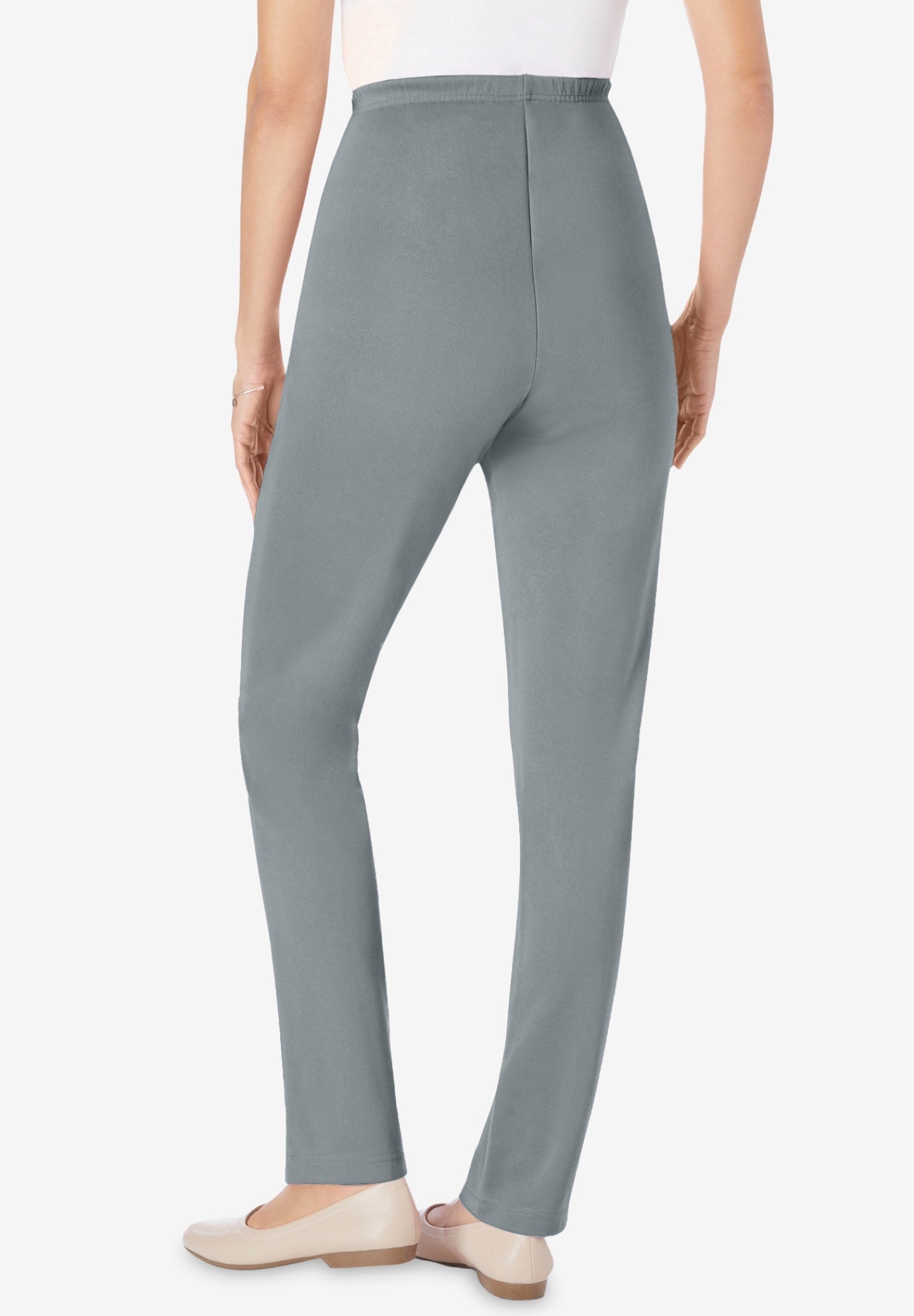 Knit Hassle-Free Pull-On Elastic-Waist Pants image number 2